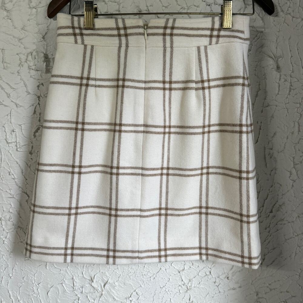 J. Crew Cream and Cream Plaid Mini Skirt - Picture 5 of 12
